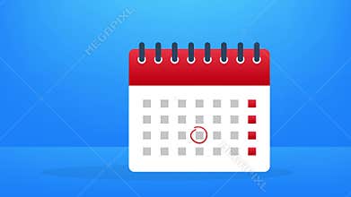 Tax day. Concept of Payment date or Payday loan like a calendar with money. illustration.