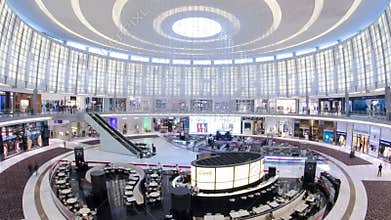 Cafe in shoping mall, Dubai, UAE timelapse hyperlapse