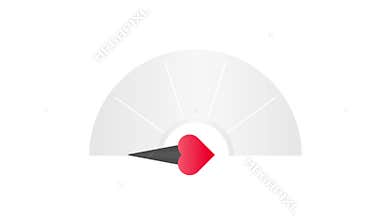 Love meter on white background. illustration. Motion graphics.