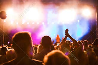 People on music concert