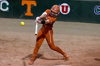 Feb. 2, 2020 - Puerto Vallarta - Jal. Mexico - PV College Challenge Softball Tournament. The Texas Longhorns Play The Ole Miss