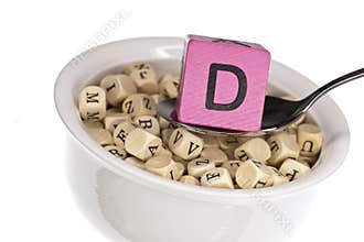 Vitamin-rich alphabet soup featuring vitamin d