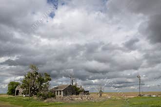 Old Prairie Farmhouse, Homestead, Farm