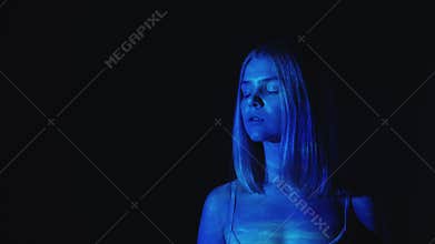 inner peace self acceptance harmony woman blue