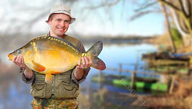 The fisherman with big fish.