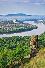 Rock needle at Burda mountains over Esztergom and Sturovo