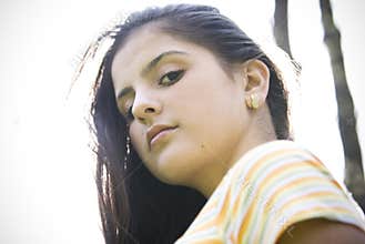 Young girl in sunlight