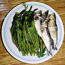 sweet potato leaves with dried fish recipe