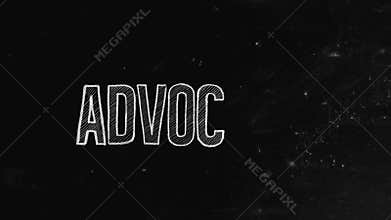 Advocacy concept written on blackboard