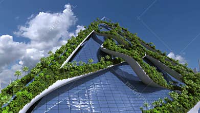 Futuristic green city architecture