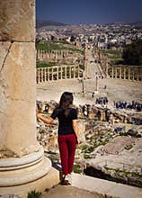 Ancient city Jerash Jordan.