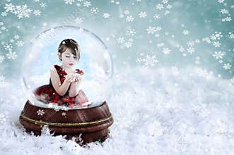 Girl in Snow Globe