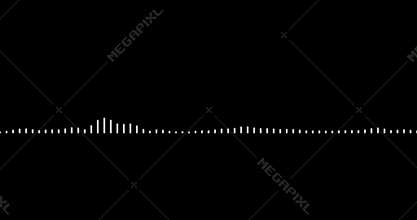 Sound wave. Visualization sound graphic element. 4k. Alpha channel.
