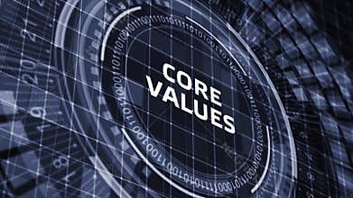 Business, Technology, Internet and network concept. Core values responsibility ethics goals company concept