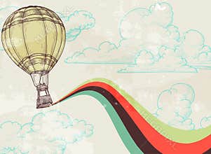 Retro hot air balloon