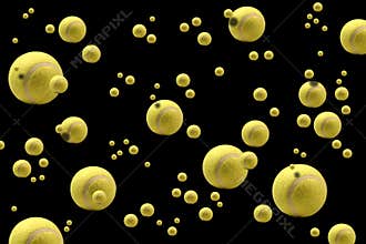 Tennis-balls storm