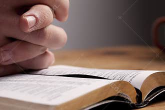Praying over Bible