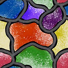 Abstract mosaic shape seamless illustrations