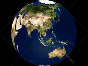 Earth view - Asia and Australia