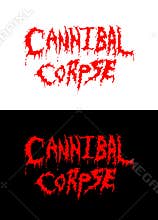 Death metal band Cannibal Corpse old vector logo.