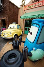 Cheerful cartoon cars