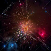 FullAesthetic firecrackers in darkness