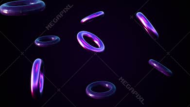3d render Violets torus