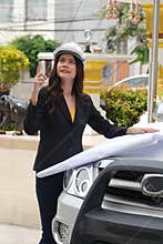 Portrait Asian Engineer with work concept