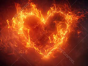 Fire heart flame love passion abstract smoke valentine background hot. Heart flame fire black burn shape design fiery