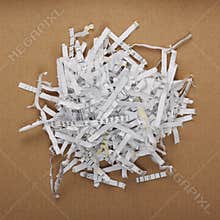 Shredded Paper on Cardboard