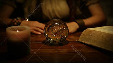 Fortune teller looks in the future