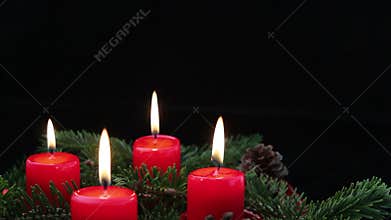 Advent Candles with Copy Space