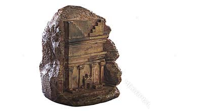 miniature. resin sculpture of al farid palace. madain saleh. located in al-ula. saudi arabia.