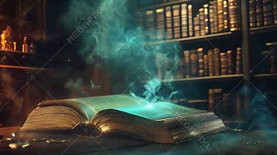 Magic Book with Glowing Pages