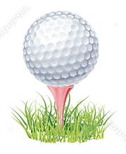 Golf ball on green grass