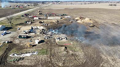 Tornado Storm Damage, Wisconsin Dairy Farm