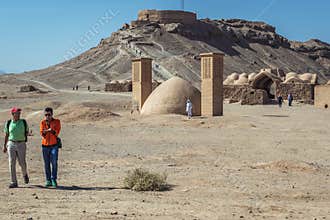 Dakhma - Tower of Silence, historic structure built by Zoroastrians in Yazd city
