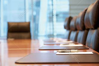 Empty Conference Room Before Meeting