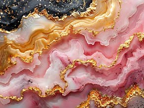 Abstract marble wallpaper background, luxurious marble texture in gold and blue tone. Golden swirl, artistic design