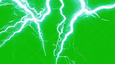 A visual feast of electricity as animated lightning bolts zigzag and twist across the sky creating a breathtaking and
