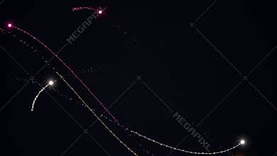 Abstract Light Trails and Glowing Spheres