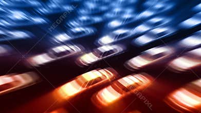 Cars Driving By Traffic
