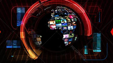 Global News Media Technology Graphics