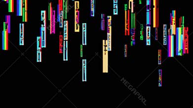Abstract Glitch Art Background with Digital Noise and Corrupted Data Pixels