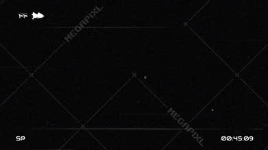 VHS Fast Forward Screen. Overlay Noise Artifacts Tv Screen No Signal, Defect Artifacts Effect.