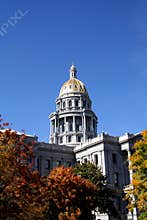 Colorado Capitol Building in Denver with Fall Color