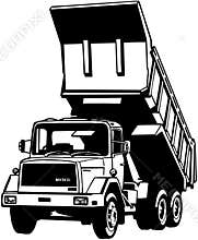 Dump truck cartoon Vector Clipart