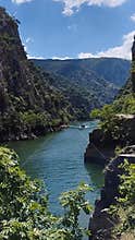 Matka Canyon with emerald green river