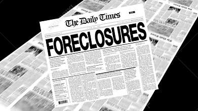Foreclosures - Newspaper Headline