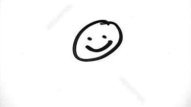 Drawing Happy Face on Paper